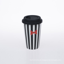Heißer verkaufter Keramik -Kaffeetassen Fahrt Becher mit Deckel